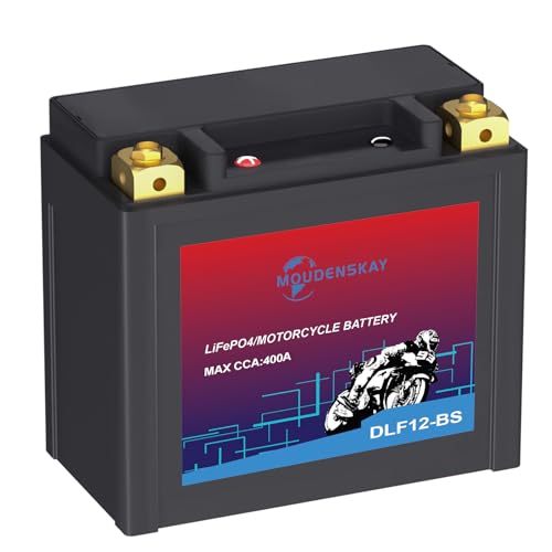 MOUDENSKAY Batteria al Litio moto 12V Litio Batteria LiFePO4 Powersports con BMS, 12.8V 6AH 400CCA YTX12-BS di avvio del motore per moto, ATV, UTV,motoslitte e altro