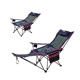 Yilucess アウトドアチェア 2in1 リクライニングチェア 折りたたみ キャンプ 椅子 角度調整 肘掛け 耐荷重150kg アルミ合金＆オックスフォード 超軽量 持ち運びしやすい 枕/カップホルダー/収納バッグ付き お釣り キャンプ用 室内/アウトドア用