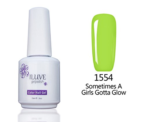 iLuve Long Lasting Soak Off Nail Polish with 238 Color Choices | 1 bottle with 15ml of UV Gel Polish | Sometimes A Girl's Gotta Glow Color #1554