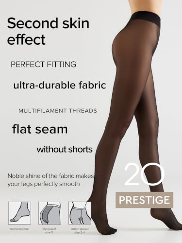 Image of Conte Classic Sheer to Waist Silky Pantyhose Prestige 20 Den