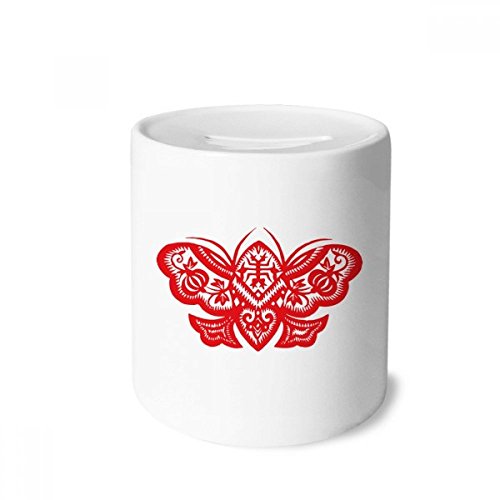 Tirelire céramique rouge pour décorer le bureau et apprendre aux enfants à économiser la monnaie