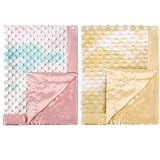 BEILIMU 2 Pack Silky Satin Baby Blanket for Boys with Unique Tie Dye Design Decor Home Bed Blanket f