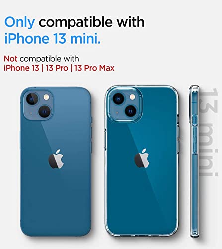 Image of Soft Flexible Silicone Back Cover Compatible with iPhone 13 Mini, Transparent Case + Screen Guard