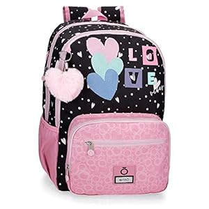 Enso Love Vibes Mochila Escolar Doble Compartimento Adaptable a Carro Rosa 32x44x17 cms Poliéster 23,94L