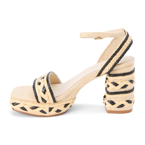 Matisse Womens Lyla Ankle Strap Block Platform Casual Sandals Casual High Heel 3" & Up - Blue3