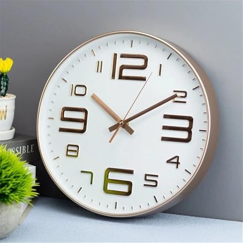 Horloge murale silencieuse blanche pour salon et chambre moderne - 4