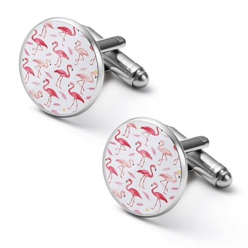CASOWAT Mancuernillas redondas para hombre 2.0cm miniatura 1