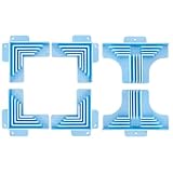 WADORN 8 Stück 2 Stile Eck Führung Montage Klemmen Universal Recht Winkel Nutzlich Eck Führungen Werkzeug Für Cartonnage Scrapbooking Chipboard Handwerk Workshops (3mm, 2mm, 1.5mm, 1mm) Dicke Blau
