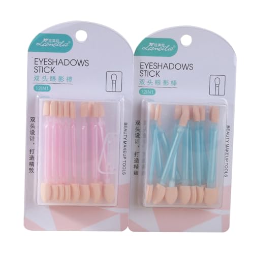 SOESFOUFU 24pcs Dual-sided Sponge Eye Shadow Sticks Makeup Eyeshadow Applicators Brush Eyeshadow Kit for Women