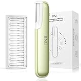 BNU Dermaplane Razor for Women, Face Razor for Women with 10 Replaceable Blades - Face Exfoliation Razor - Body Peach Fuzz Removal - Eyebrow Shaper - Sonic Edge Technology Dermaplaning Tool - Green