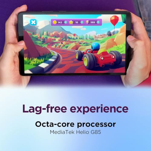 Image of Lenovo Tab One 8.7 inch HD Tablet, 4GB RAM 128GB Storage(eMMC+64GB SD), 60Hz | MediaTek Processor, Android 14, Dolby Atmos Dual Speakers, Long Battery Life, Wi-Fi, Light, Portable, Luna Grey