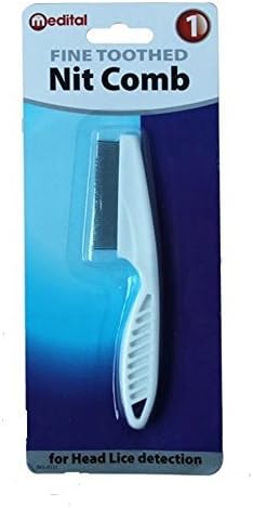 Standard Quality Durable Effective Handle Flea Lice Fine Metal Tooth Hair Nit Comb For Kids & Adults Use