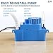 ZLR Condensate Pump for HVAC 230V, 90GPH 1/30HP Automatic Drain Pump with Safety Switch, Indicator Lights & Cleaning Button, for Mini Split, AC Drain Pan, Dehumidifier, Air Conditioner