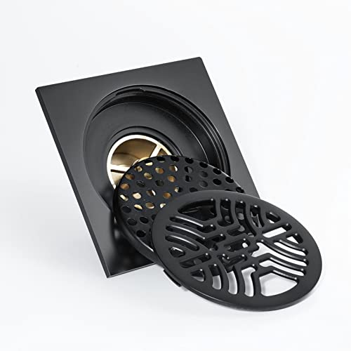 Drain de douche en laiton massif au design carré premium