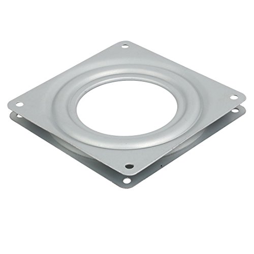 Aexit 95mm x Home Hardware 95mm Table Chair Square Rotate Turntable Silver Tone Model:25as40qo585