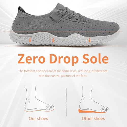 Oltyutc Women's Barefoot Shoes Minimalist Tennis Shoes Zero Drop Gym Walking Sneakers Non Slip for Work Workout Travel Indoor Slippers3