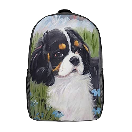 Mochila escolar unisex que alivia el peso con estampado de perro para el instituto