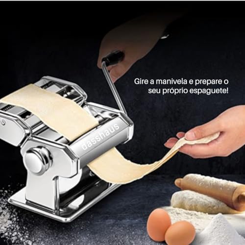 Máquina de Macarrão para Massas Ravioli Talharim Lasanha e Pastel Caseira Máquina Manual Profissiona