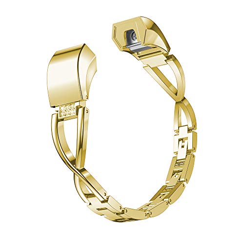 Compatible for with Fitbit Alta Bands Small Silver Rose Gold Fitbit Alta hr Women Metal Replacement Bands Accessories Straps Bracelet Bangle Wrist Bands