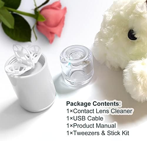 UpaClaire Ultrasonic Contact Lens Cleaner 2.0 (2nd Generation) , Intelligent Cleaning Machine for Soft and Rigid Contact Lenses, White