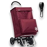 Carro de la Compra de 50L + Gancho Multiusos de Regalo con Compartimento Refrigerante | Carrito Compra con 4 Ruedas y Opción de 2 Ruedas Ideal para Supermercado (Requiere Montaje)
