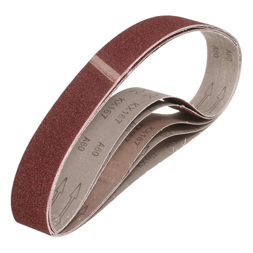 Image of sourcing map 50mm x 915mm Sanding Belts, 6 Pcs 60 Grits Aluminum Oxide Abrasive Belt Sander File Belt for Woodworking, Metal Polishing, Knife Sharpener