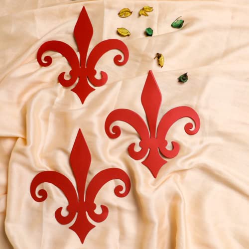 Image of Desi Favors Indian Motif Cutouts | Traditional Indian Housewarming, Wedding & Diwali Decorations | Exquisite Festive Ambiance | Indian Culture | 8.66x7.48 Inch | Pack of 15 (7 Red & 8 Pink)