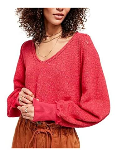 Free People Free People Womens Pink Scoop Neck Sweater Size L #TOP13