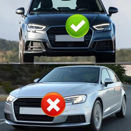 Parrilla lámpara antiniebla delantera de panal hexagonal no porosa para coche A3 8V 5
