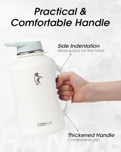 Image of Coolflask 64 oz Water Jug with Handle, Half Gallon Insulated Water Bottle