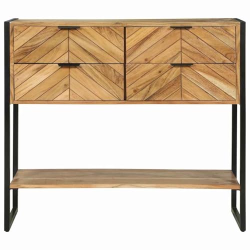 Mesa de pasillo moderna con cajones chevron para decorar tu recibidor de casa 6