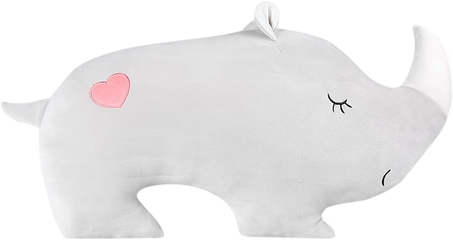 MINISO Adorable Soft Stuffed Animal Lovely Rhino Plush Toy 55CM Great for Kids
