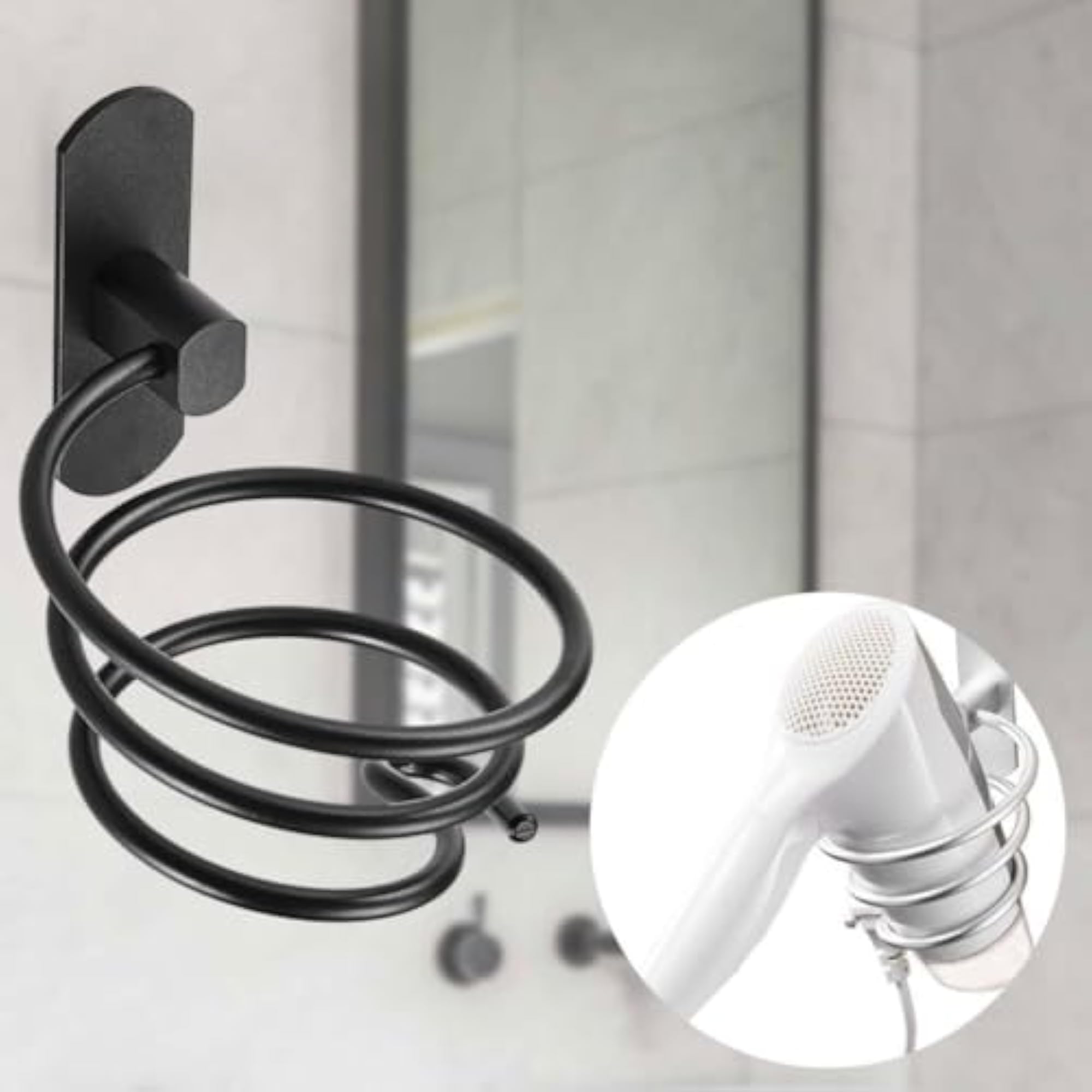 Durable Wall Mount Hair Dryer Holder