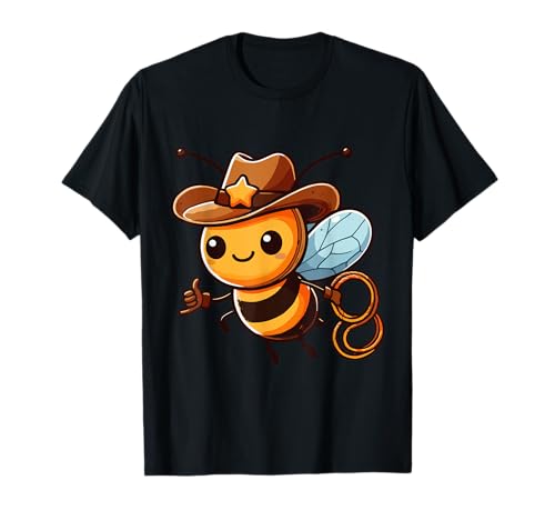 Western Rodeo Cowboy Outfit Hat Bee Texas Animals T-Shirt