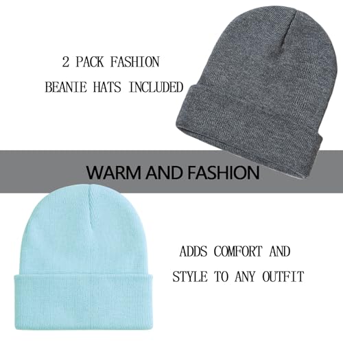 Image of ZOORON Beanie for Men Women Slouchy Winter Beanie Hats Cuffed Skull Caps