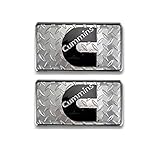 Cummins Diesel License Plate Tag Diamond Plate C Logo (2)