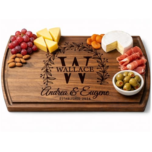 Crafted Custom Cutting Board - Personalized Christmas Gifts - Personalized Cutting Board - Engraved Charcuterie Board - Wedding Gift for Couple, Bride, Bridal Shower, Anniversary, Housewarming