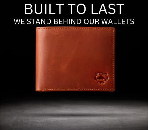 Image of Stealth Mode Leather Bifold Wallet for Men With ID Window and RFID Blocking