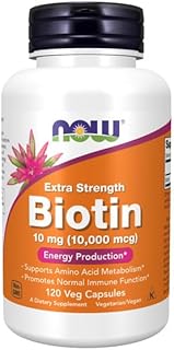 NOW ビオチン(10mg)エクストラストレングス 120 vcaps