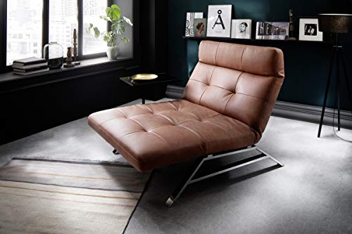 Preisvergleich Produktbild KAWOLA Liege AMERIVA Sessel Relaxliege Leder Brandy
