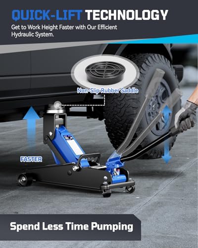 AUTOWN 3 Ton Floor Jack for SUVs Trucks
