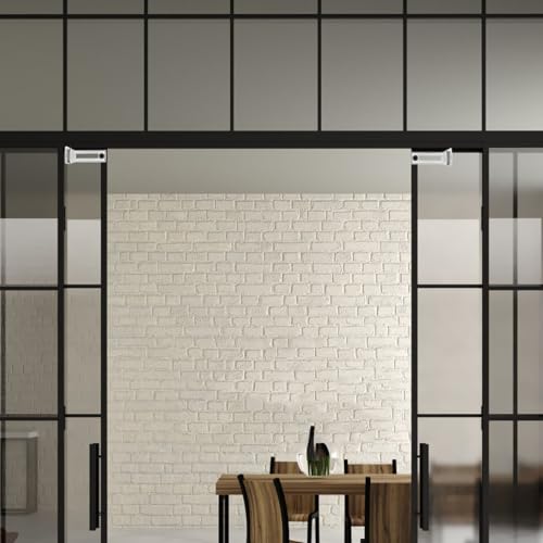 2 pares de herrajes para puertas plegables, pivotes superiores durables para puertas de clóset plegables, partes de reemplazo para uso en hogar y oficina miniatura 6