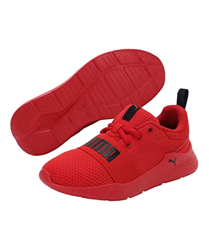 PUMA Unisex Kids Wired Run Ps Baskets, High Risk Red Puma Black, 35 EU