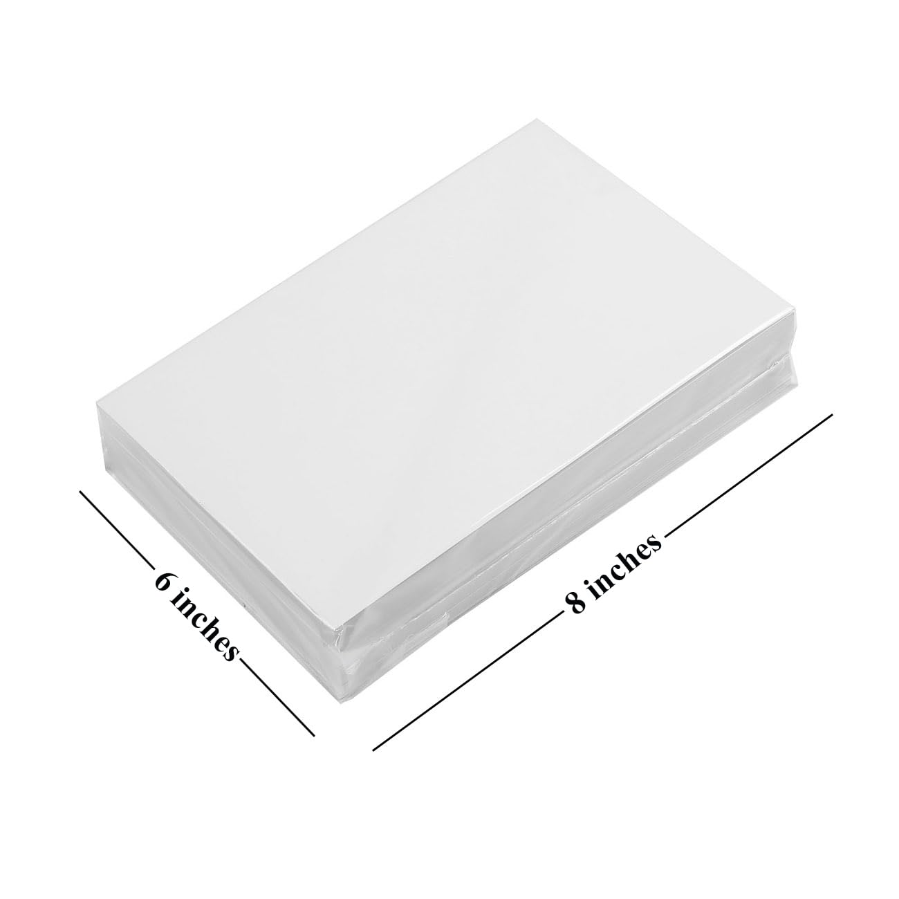 100 hojas de papel fotográfico de alta calidad de alto brillo, 6 x 8 pulgadas, 200 g/m², papel fotográfico blanco profesional impermeable, para impresoras de inyección de tinta