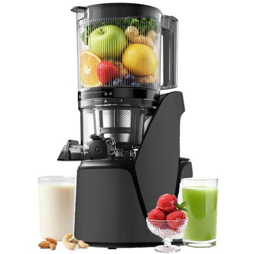 EanOruus Juicer Machines, 3-in-1 Cold Press Juicer with 6.5" Extra