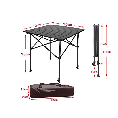 Tavolo Da Campeggio Leggero Portatile A Rete – Scrivania Per Grill, BBQ, Picnic E Camper – Nero