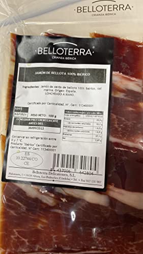 JAMÓN DE BELLOTA 100% IBÉRICO LONCHEADO A MANO 100G BELLOTERRA Cover