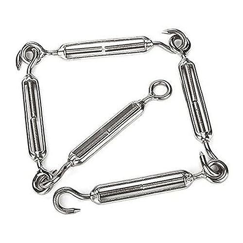BREAKA 5PCS Wire Rope Cable M5 Hook & Eye Turnbuckle Stainless Steel 304 miniatura 4