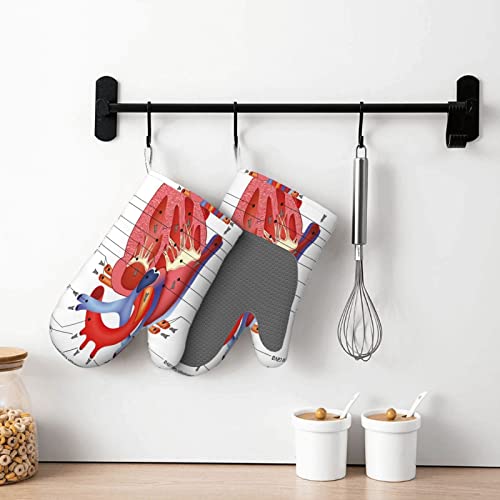 Cartoon Thicker Oven Mitts/Bbq Gloves,Style Video Games Sketch,Oven Glove Heat Resistant 464℉ With Non-Slip Silicone Surface For Bake,Cooking,Bbq,White And Black #TOP5