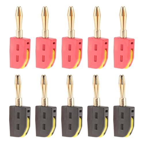 MELIFE 10PCS 4mm Banana Plug, 32A 250V Insulated Gold Plated
